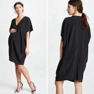 Hatch Black Maternity Caftan Dress